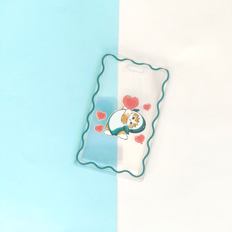 Cat Mofusand Shark Cat Transparent Id Set Student Card Subway Card Access Card Anti-Lost Keychain Card Set - Image 1